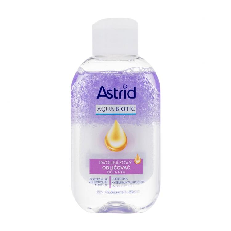 Astrid Aqua Biotic Two-Phase Remover Почистване на грим от очите за жени 125 ml увреден флакон