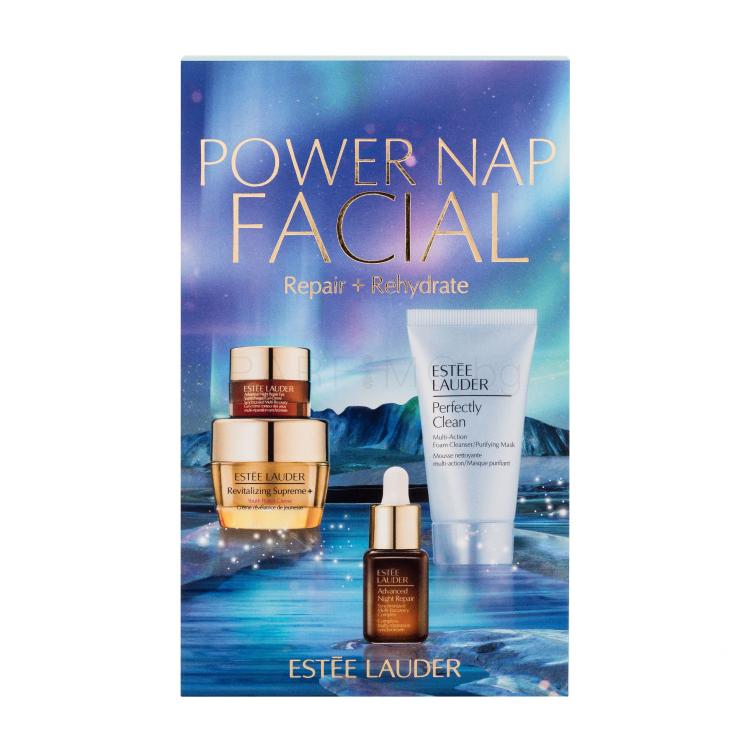 Estée Lauder Power Nap Facial Repair + Reydrate Подаръчен комплект дневен крем за лице Revitalizing Supreme+ Youth Power Creme 15 ml + измиваща пяна и маска Perfectly Clean Multi-Action Foam Cleanser 30 ml + серум за лице Advanced Night Repair Synchronized Multi-Recovery Complex 7 ml + околоочен кре