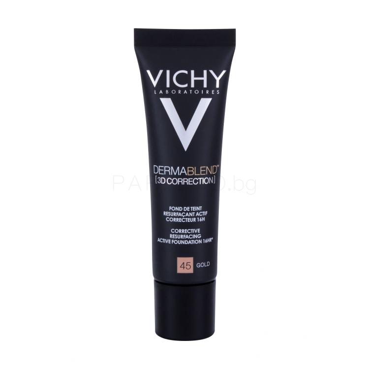 Vichy Dermablend™ 3D Antiwrinkle &amp; Firming Day Cream SPF25 Фон дьо тен за жени 30 ml Нюанс 45 Gold увредена кутия