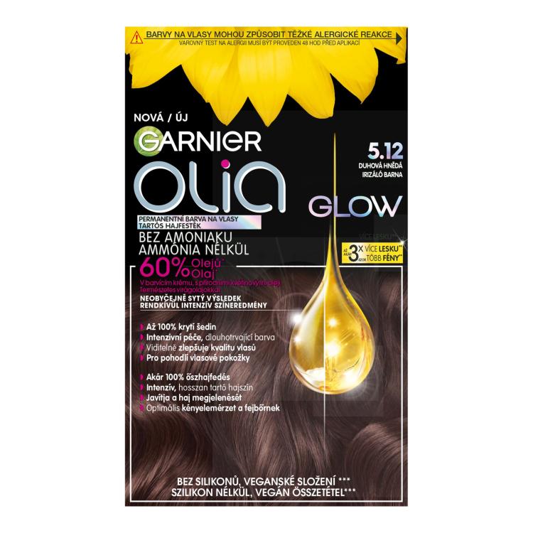 Garnier Olia Glow Боя за коса за жени 60 g Нюанс 5.12 Rainbow Brown