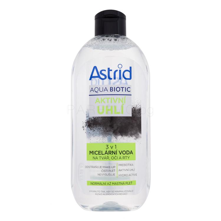 Astrid Aqua Biotic Active Charcoal 3in1 Micellar Water Мицеларна вода за жени 400 ml