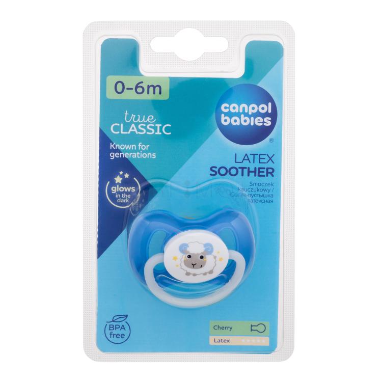 Canpol babies Bunny &amp; Company Latex Soother Blue 0-6m Биберон за деца 1 бр