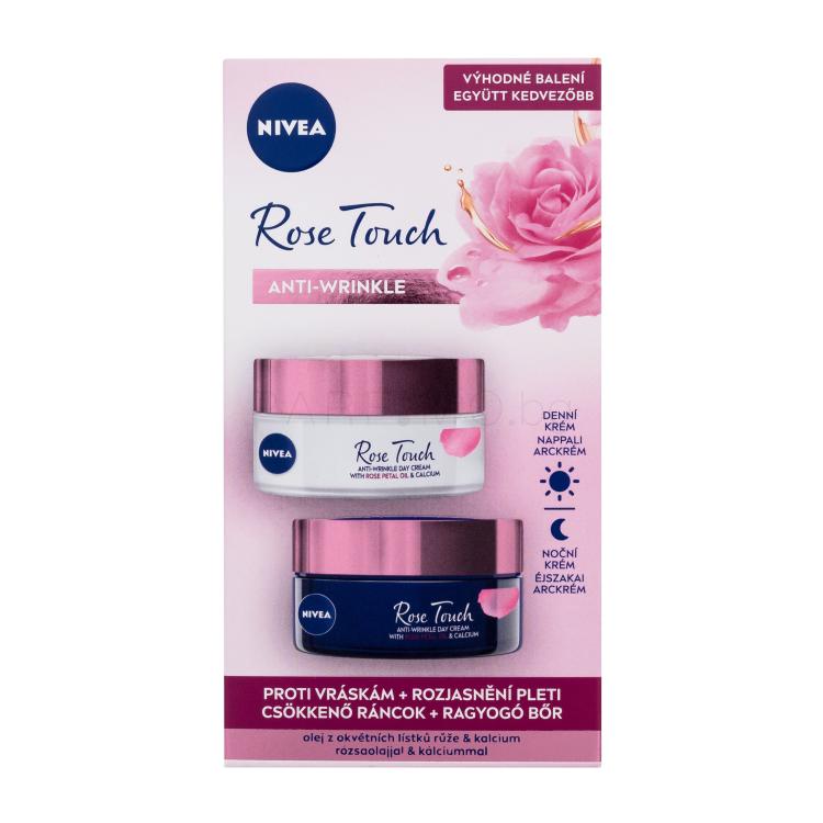 Nivea Rose Touch Подаръчен комплект дневен крем за лице Rose Touch Anti-Wrinkle Day Cream 50 ml + нощен крем за лице Rose Touch Anti-Wrinkle Night Cream 50 ml