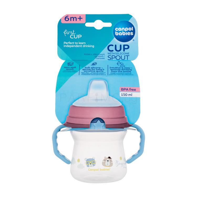 Canpol babies Bonjour Paris First Cup Blue 6m+ Чаша за деца 150 ml