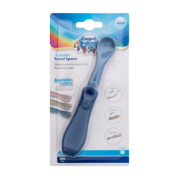 Canpol babies Travel Spoon Foldable Blue Съдове за деца 1 бр