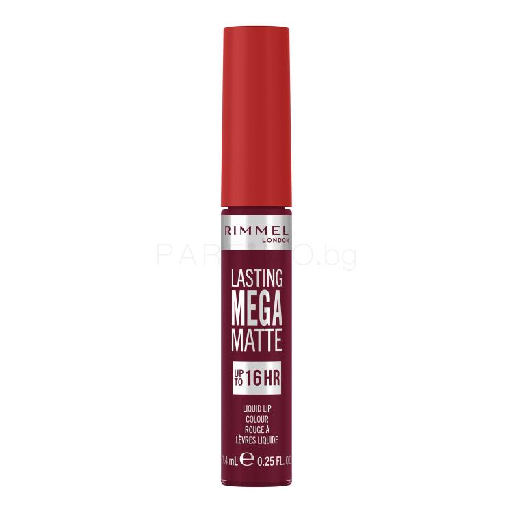 Rimmel London Lasting Mega Matte Liquid Lip Colour Червило за жени 7,4 ml Нюанс Plum This Show