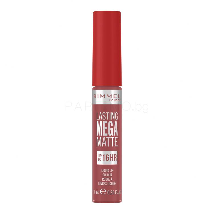 Rimmel London Lasting Mega Matte Liquid Lip Colour Червило за жени 7,4 ml Нюанс Rose &amp; Shine