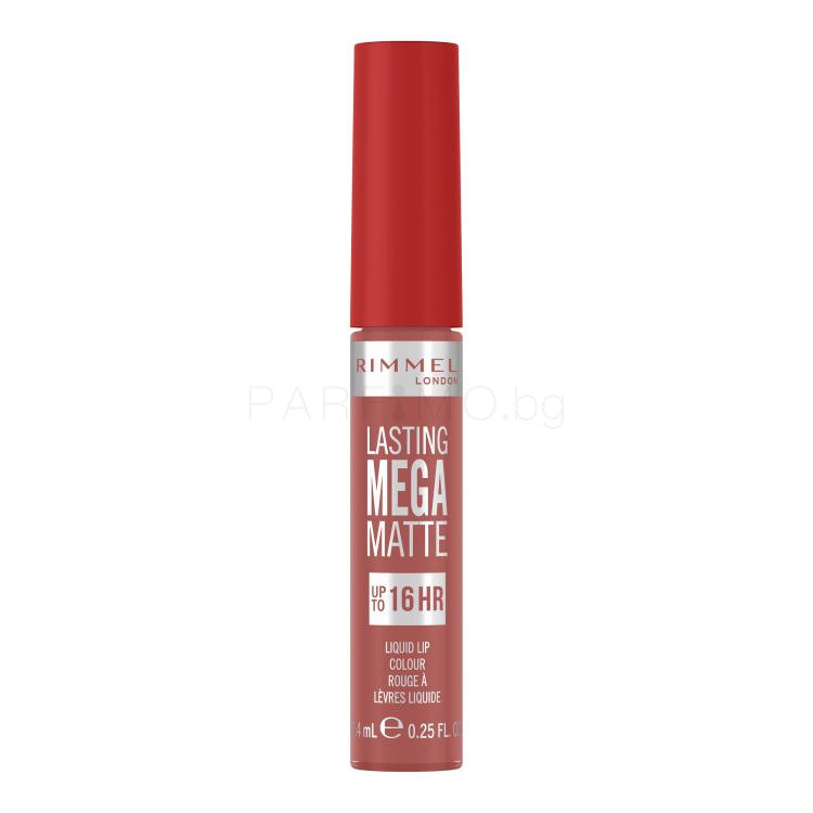 Rimmel London Lasting Mega Matte Liquid Lip Colour Червило за жени 7,4 ml Нюанс Pink Blink