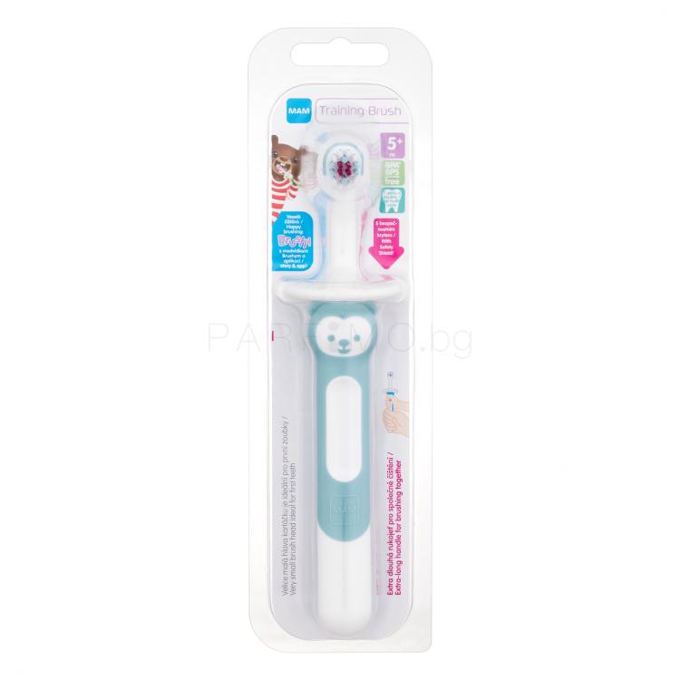 MAM Baby´s Brush Training Brush 5m+ Turquoise Четка за зъби за деца 1 бр