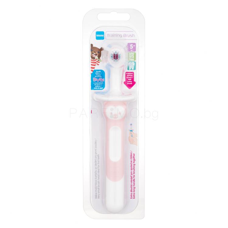 MAM Baby´s Brush Training Brush 5m+ Pink Четка за зъби за деца 1 бр