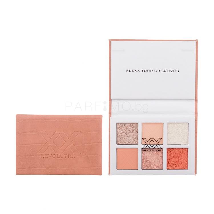 XX Revolution Flexx Shadow Palette Basic Peach Сенки за очи за жени 6,6 g