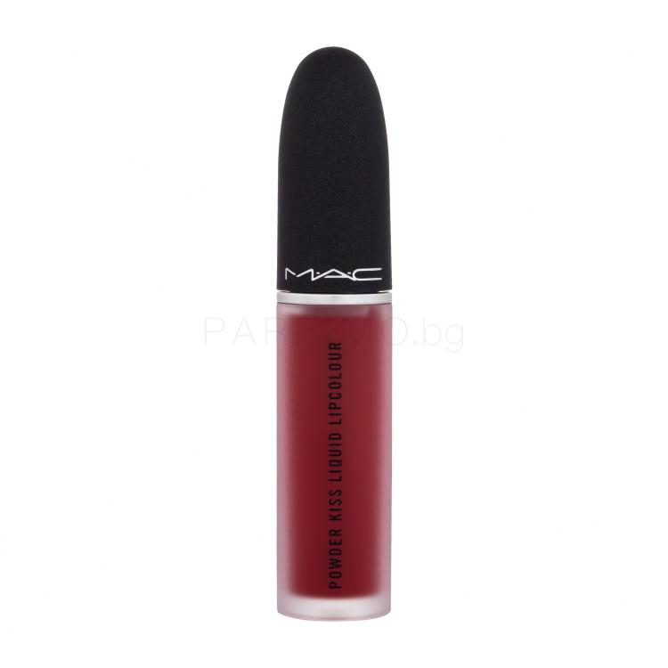 MAC Powder Kiss Liquid Червило за жени 5 ml Нюанс 975 Ruby Boo