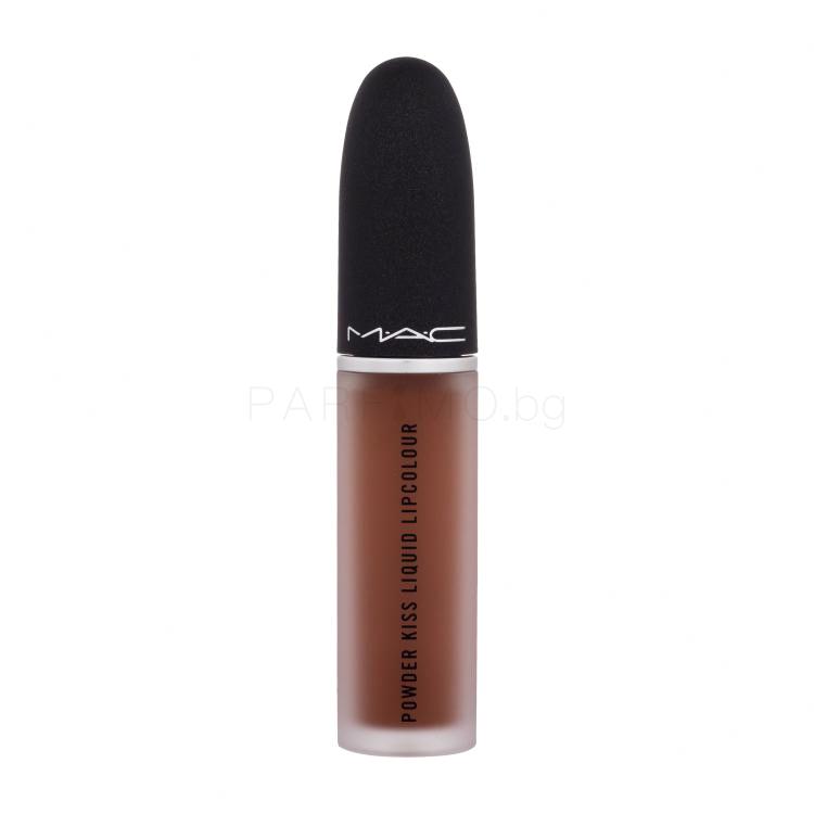 MAC Powder Kiss Liquid Червило за жени 5 ml Нюанс 979 Impulsive