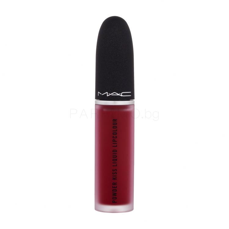 MAC Powder Kiss Liquid Червило за жени 5 ml Нюанс 981 Haute Pants