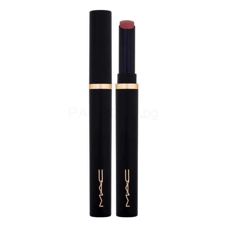 MAC Powder Kiss Velvet Blur Slim Stick Lipstick Червило за жени 2 g Нюанс 887 Peppery Pink