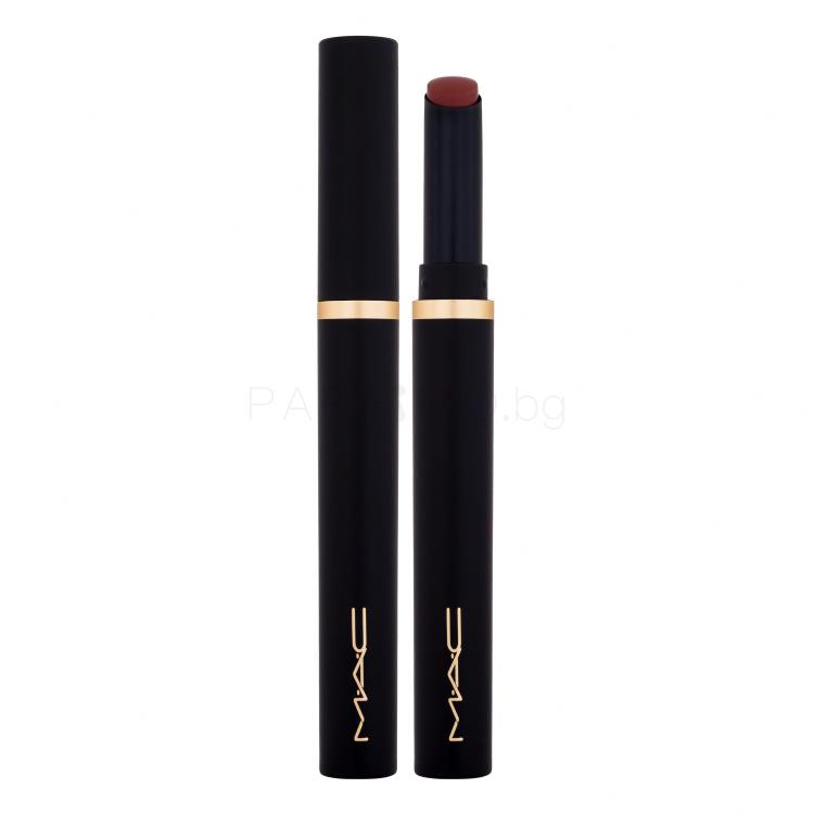 MAC Powder Kiss Velvet Blur Slim Stick Lipstick Червило за жени 2 g Нюанс 878 Dubonnet Buzz