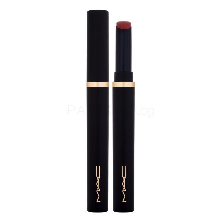 MAC Powder Kiss Velvet Blur Slim Stick Lipstick Червило за жени 2 g Нюанс 877 Devoted To Chili