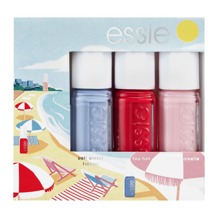 Essie Summer Mini Trio Seaside Dinner Подаръчен комплект лак за нокти 374 Salt Water Happy 5 ml + лак за нокти 5 ml 63 Too Too Hot + лак за нокти 5 ml 13 Mademoiselle