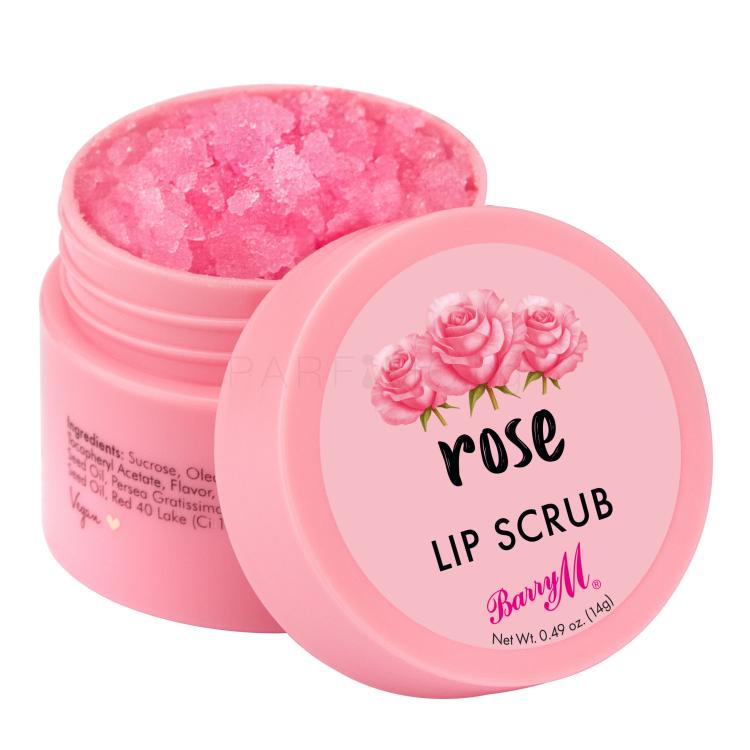 Barry M Lip Scrub Rose Ексфолиант за жени 14 g