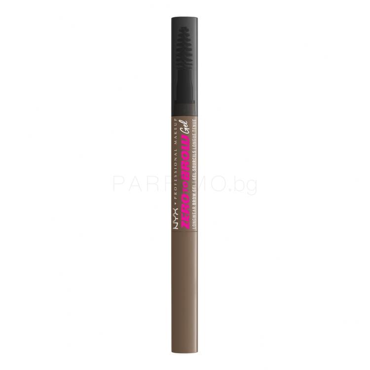 NYX Professional Makeup Zero To Brow Гел и помада за вежди за жени 2 ml Нюанс 05 Ash Brown