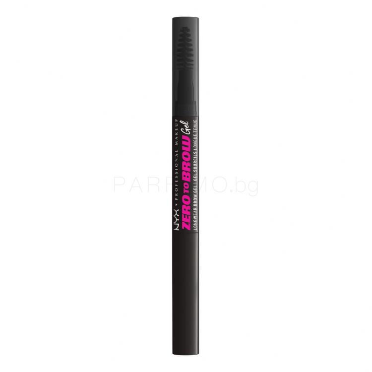 NYX Professional Makeup Zero To Brow Гел и помада за вежди за жени 2 ml Нюанс 08 Black