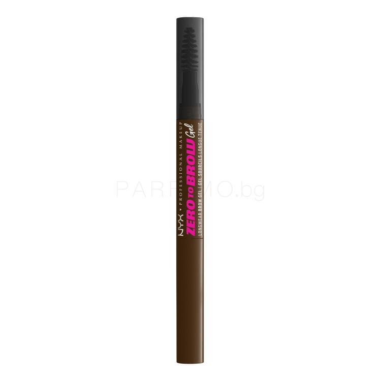 NYX Professional Makeup Zero To Brow Гел и помада за вежди за жени 2 ml Нюанс 06 Chocolate