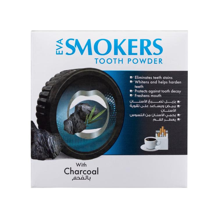 Eva Cosmetics Eva Smokers Tooth Powder With Charcoal Избелване на зъби 40 g