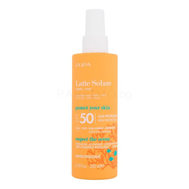 Pupa Sunscreen Milk SPF50 Слънцезащитна козметика за тяло 200 ml