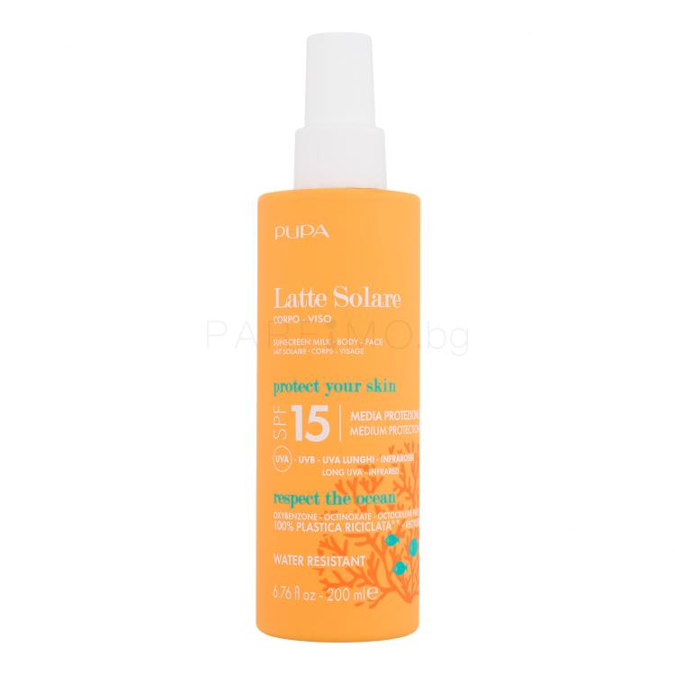 Pupa Sunscreen Milk SPF15 Слънцезащитна козметика за тяло 200 ml