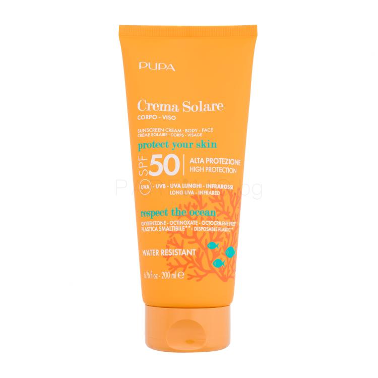 Pupa Sunscreen Cream SPF50 Слънцезащитна козметика за тяло 200 ml