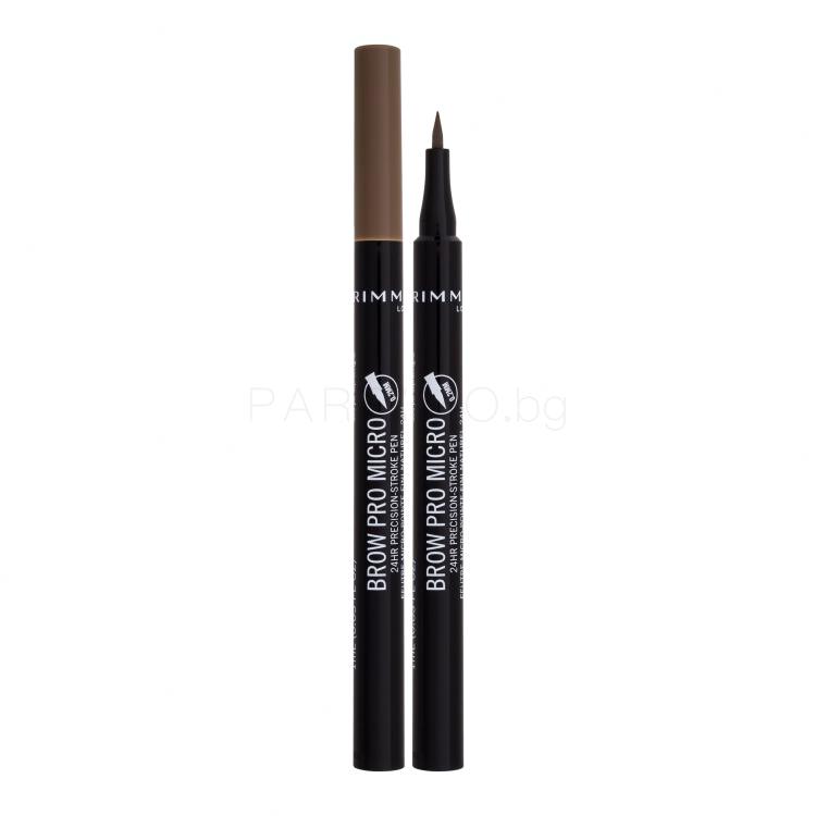 Rimmel London Brow Pro Micro 24HR Precision-Stroke Pen Молив за вежди за жени 1 ml Нюанс 001 Blonde