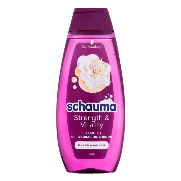 Schwarzkopf Schauma Strength &amp; Vitality Shampoo Шампоан за жени 400 ml