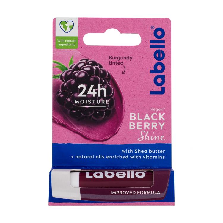 Labello Blackberry Shine 24h Moisture Lip Balm Балсам за устни за жени 4,8 g