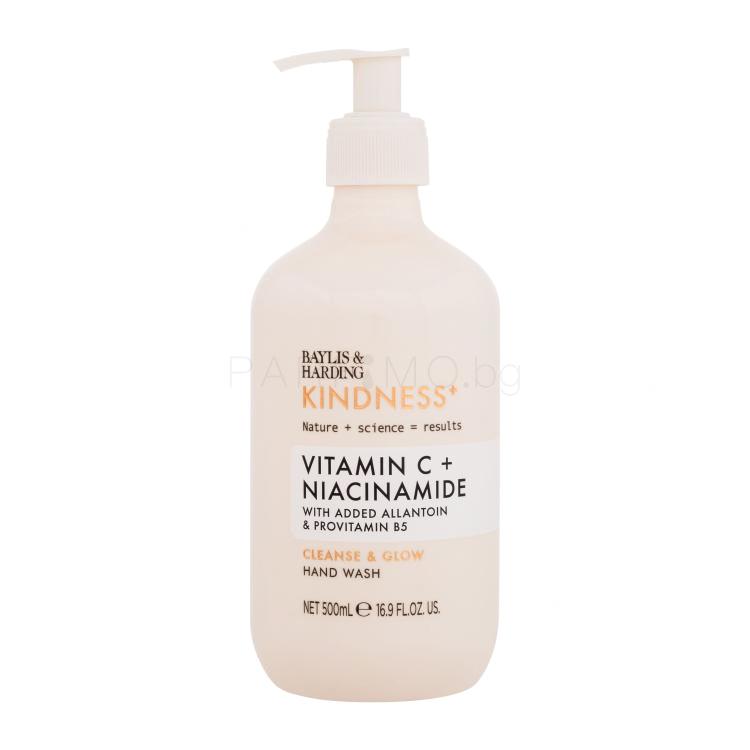 Baylis &amp; Harding Kindness+ Vitamin C + Niacinamide Cleanse &amp; Glow Hand Wash Течен сапун за жени 500 ml