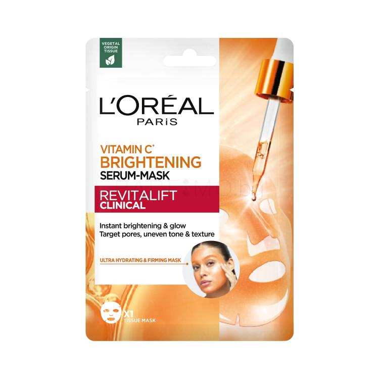 L&#039;Oréal Paris Revitalift Clinical Vitamin C Brightening Serum-Mask Маска за лице 26 гр