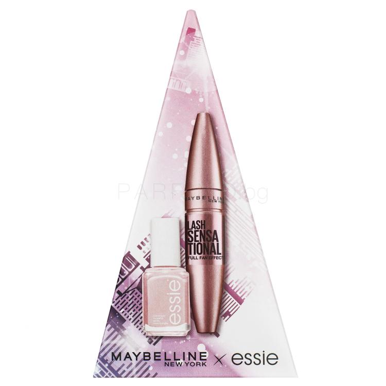 Maybelline Merry Christmas! Gift Set Подаръчен комплект спирала Maybelline Lash Sensational Mascara 9,5 ml + лак за нокти Essie Nail Polish 13,5 ml 13 Mademoiselle