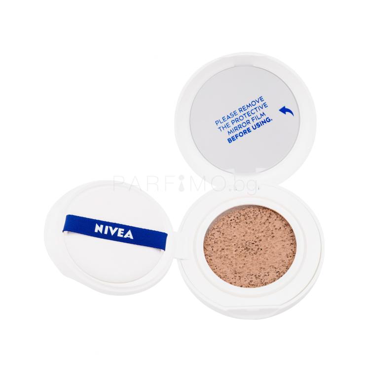 Nivea Cellular Expert Finish 3in1 Care Cushion SPF15 Фон дьо тен за жени 15 g Нюанс 01 Hell