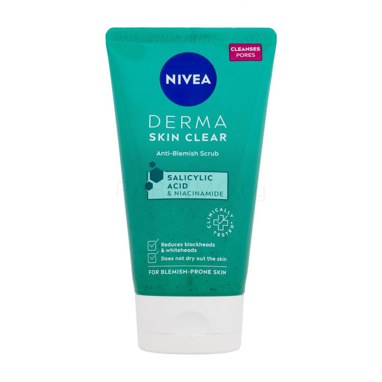 Nivea Derma Skin Clear Anti-Blemish Scrub Ексфолиант за жени 150 ml