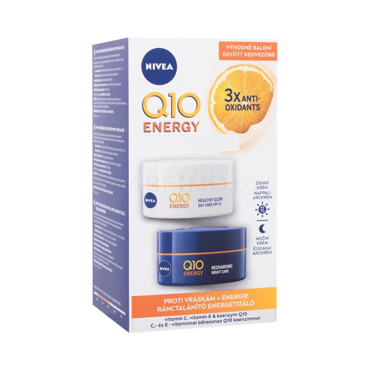 Nivea Q10 Energy Duo Pack Подаръчен комплект дневен крем за лице Q10 Energy SPF15 50 ml + нощен крем за лице Q10 Energy 50 ml увредена кутия