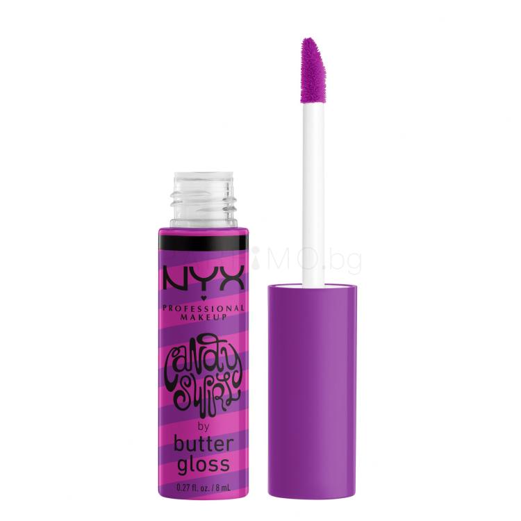 NYX Professional Makeup Butter Gloss Candy Swirl Блясък за устни за жени 8 ml Нюанс 03 Snow Cone