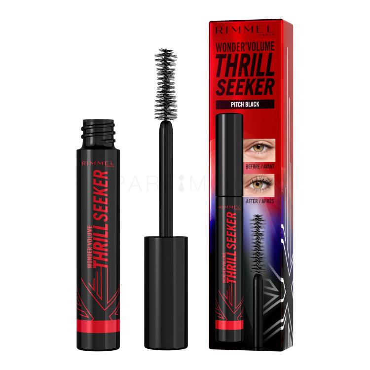 Rimmel London Thrill Seeker Спирала за жени 8 ml Нюанс Pitch Black