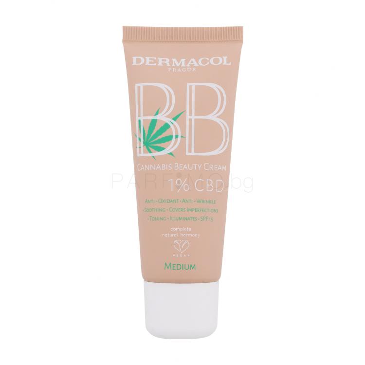 Dermacol BB Cream Cannabis Beauty Cream SPF15 BB крем за жени 30 ml Нюанс 2 Medium