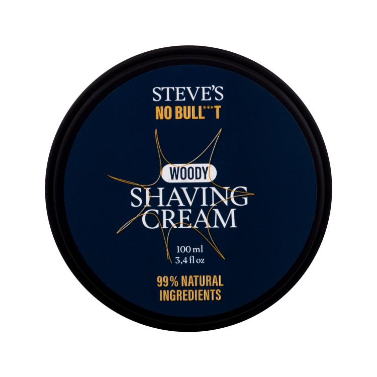 Steve´s No Bull***t Woody Shaving Cream Крем за бръснене за мъже 100 ml