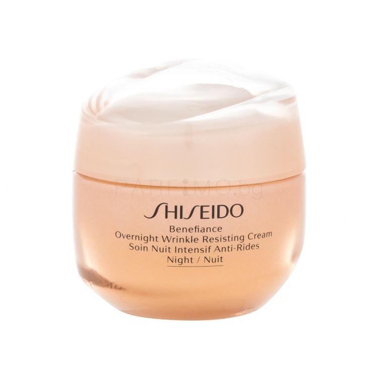 Shiseido Benefiance Overnight Wrinkle Resisting Cream Нощен крем за лице за жени 50 ml увредена кутия