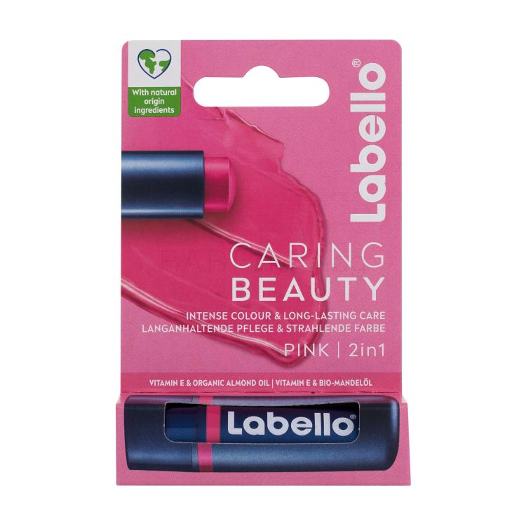 Labello Caring Beauty Балсам за устни за жени 4,8 g Нюанс Pink