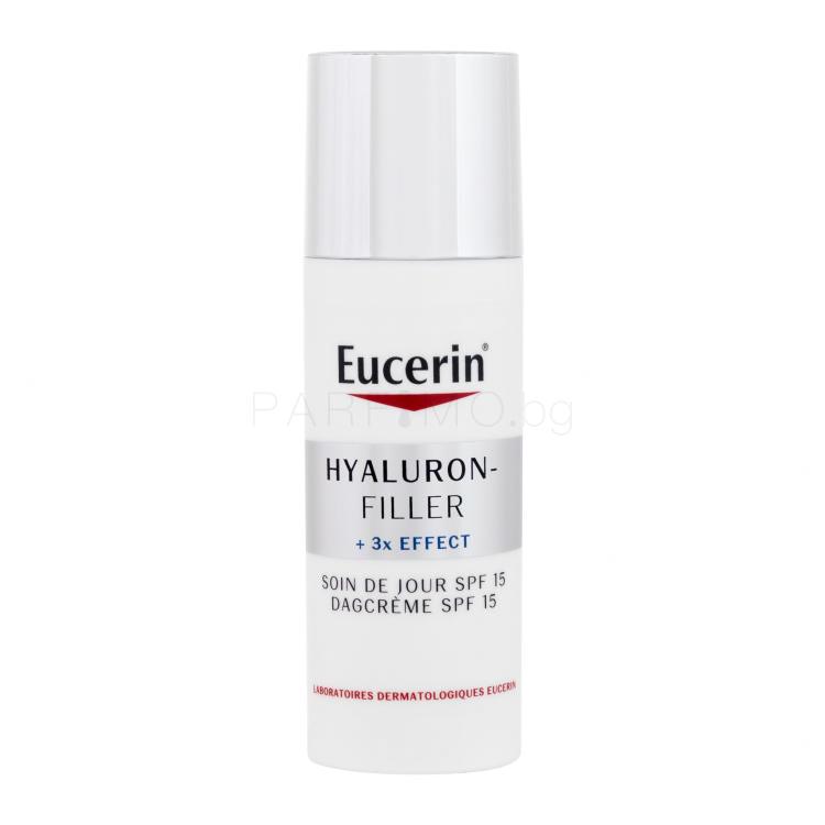 Eucerin Hyaluron-Filler + 3x Effect Day SPF15 Дневен крем за лице за жени 50 ml увредена кутия