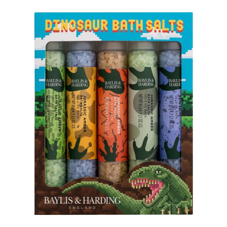 Baylis &amp; Harding Dinosaur Bath Salts Подаръчен комплект соли за вана Jurassic Amber 5 x 65 g