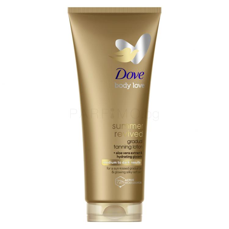 Dove Body Love Summer Revived Gradual Tanning Lotion Автобронзант за жени 200 ml Нюанс Medium to Dark