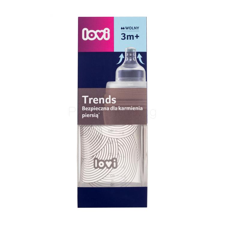 LOVI Trends Trends Bottle 3m+ Бебешко шише за деца 250 ml