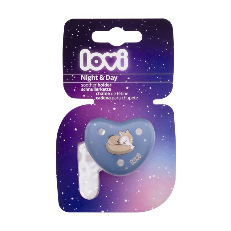 LOVI Night &amp; Day Soother Holder Boy Клипс за биберон за деца 1 бр